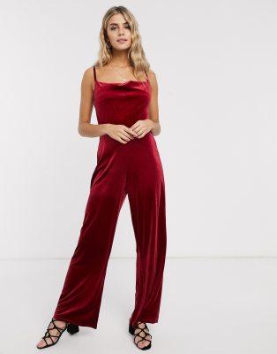 miss selfridge red jumpsuit