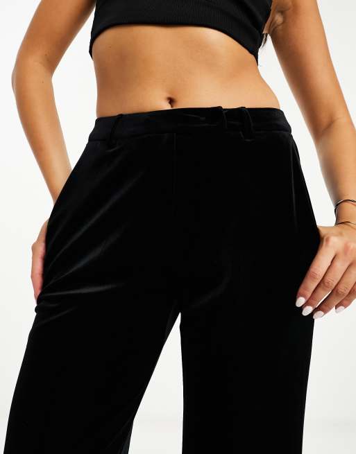 Black Velvet Wide Leg Crop Trouser, WHISTLES