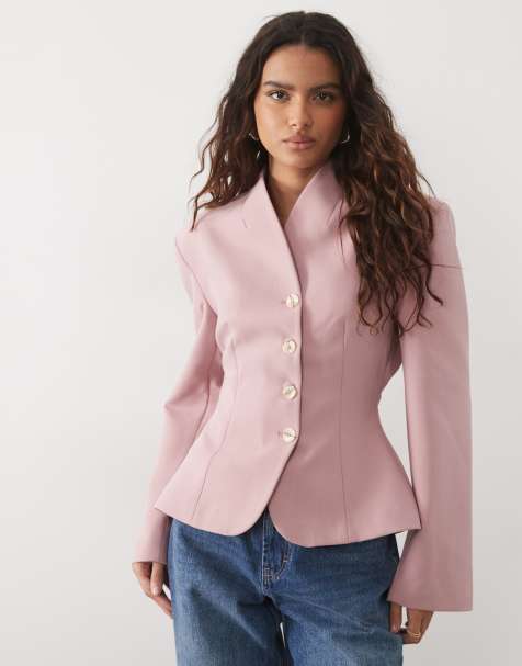 Miss Selfridge verkürzter Blazer ohne Kragen - view 1