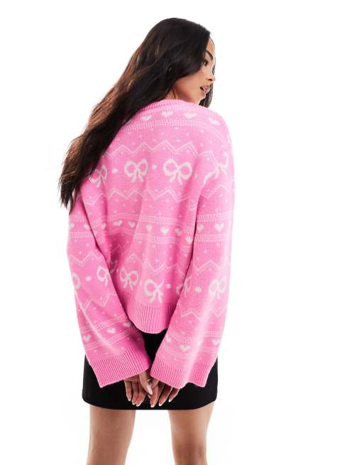 Miss Selfridge - Vest met hartjes en strikjes in roze, 2 van 4