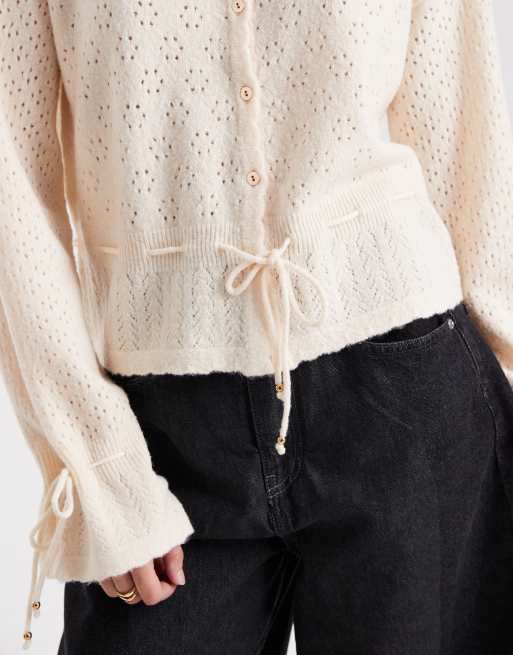 Miss Selfridge - Vest met peplum zoom in lichtgeel, 2 van 4
