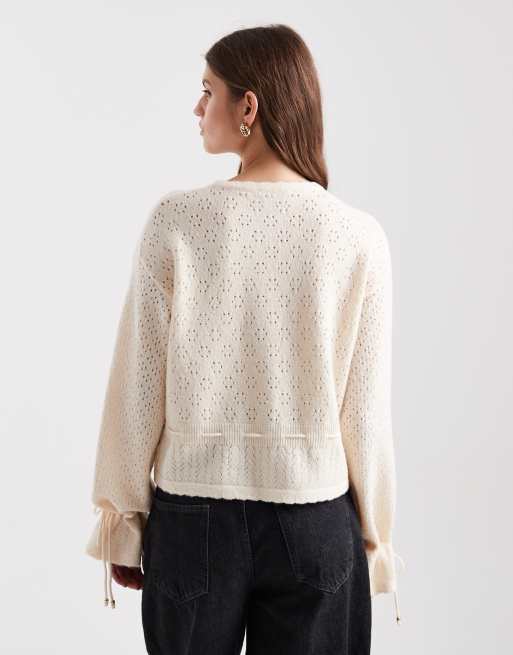Miss Selfridge - Vest met peplum zoom in lichtgeel, 4 van 4