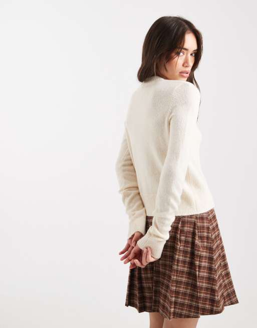 Miss Selfridge - Vest met ronde hals in crème, 3 van 4