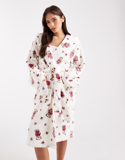 Miss Selfridge - Vestaglia con stampa di orsetti