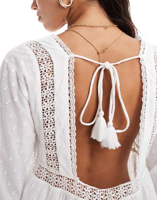 Copricostume Da Bagno Donna Boemia - Scollo A V, Manica Corta, Stampa Casual, Vestito Mini - Foto 1