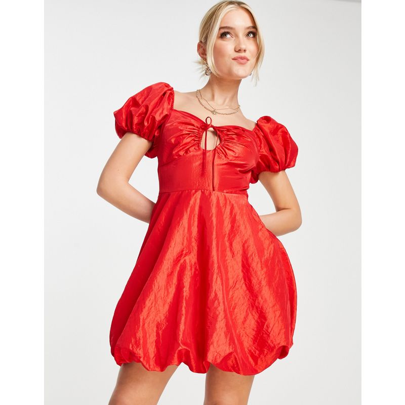 Vestiti sbCBy Miss Selfridge - Vestito corto a palloncino in taffetà rosso