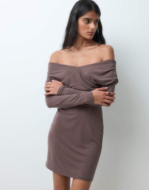 Miss Selfridge vestito corto a portafoglio con spalle scoperte - view 1