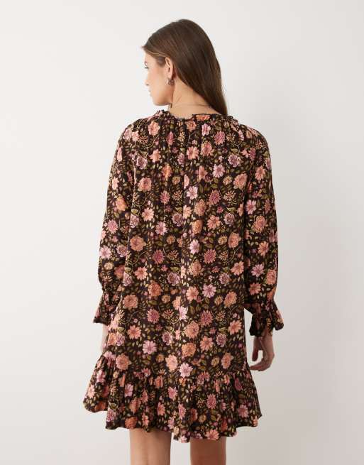 Miss Selfridge - Vestito grembiule con stampa rétro stile festival, 4 di 4
