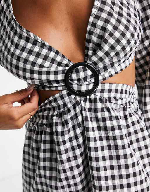 Vestito bianco e nero a quadretti on sale