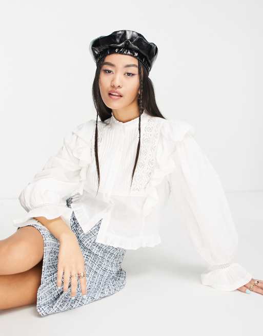 Miss Selfridge - Victoriana - Chemise à volants - Ivoire, 3 de 4