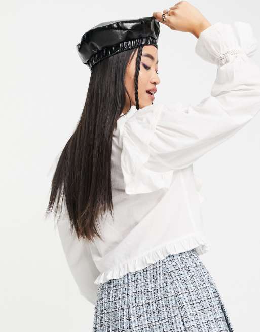 Miss Selfridge – Victoriana – Elfenbensvit skjorta med volang, 2 av 4