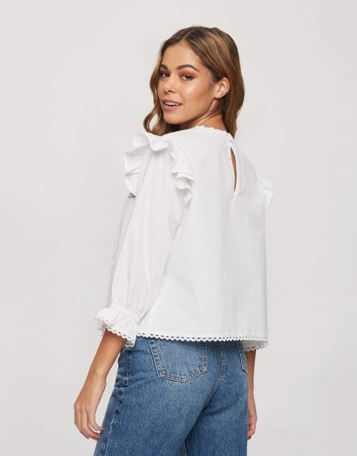 Miss Selfridge – Victoriana – Gräddvit spetsblus, 2 av 4
