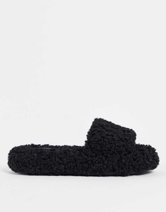 Miss Selfridge Victory black borg slippers