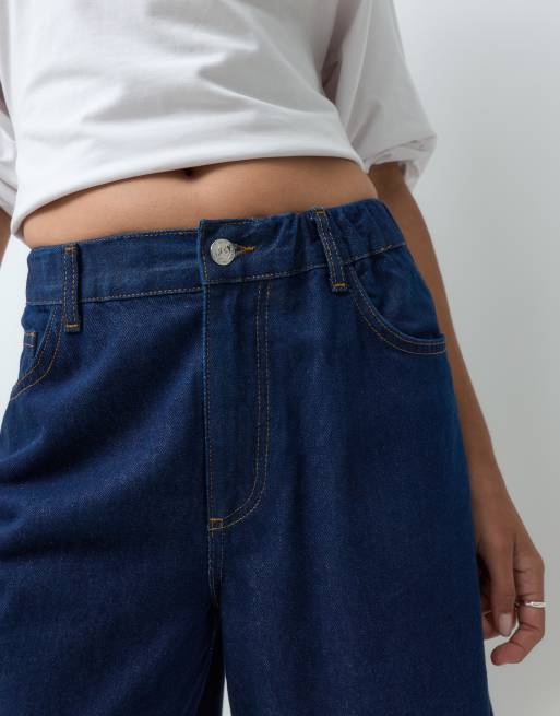 Miss Selfridge vida jeans med vida ben och volangfåll i rå tvätt, 5 av 5
