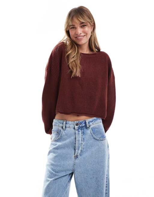 Miss Selfridge – Vinröd, slouchy tröja