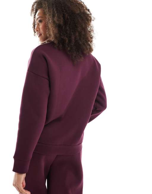 Miss Selfridge – Vinröd sweatshirt med nallebjörnstryck, 4 av 4