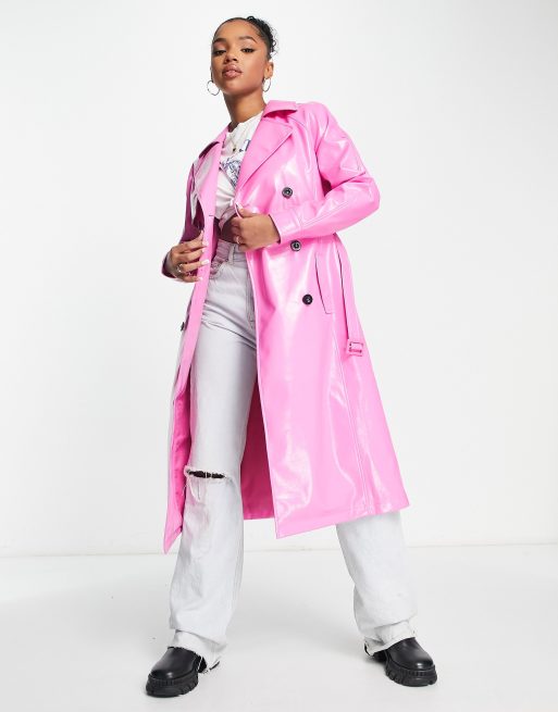 Pink store trench coat