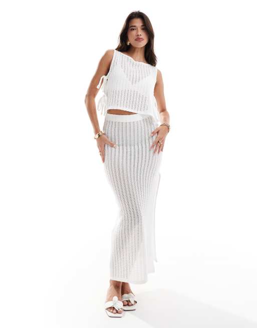 Miss Selfridge – Virkad strandtopp med knytning i sidan, 2 av 4