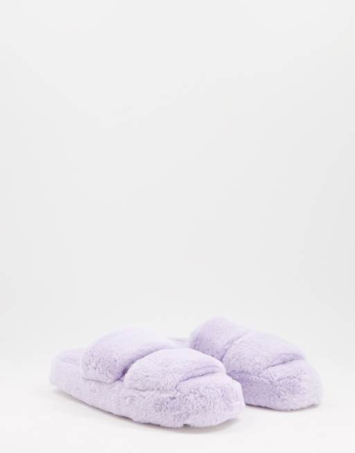 Miss Selfridge - Vixon - Pantoffels met dubbele bandjes in lila