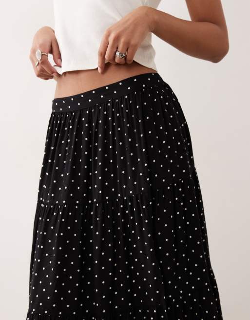 Miss Selfridge – Warstwowa spódnica maxi w groszki, 3 z 5