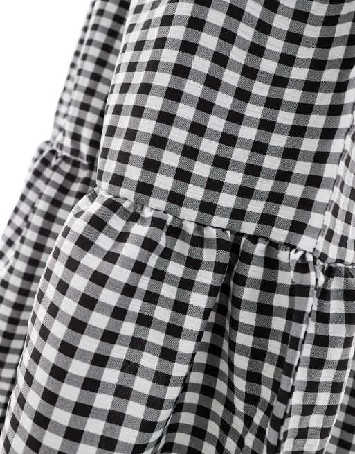 Miss Selfridge – Warstwowa spódnica maxi w kratkę vichy, 2 z 5