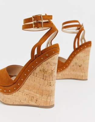 asos tan wedges