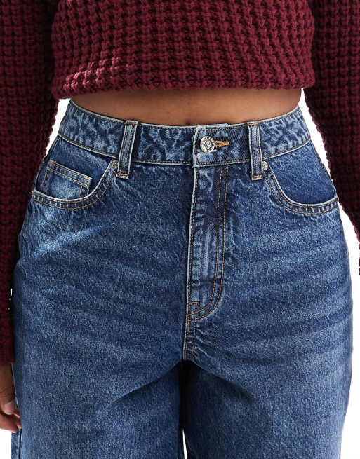 Miss Selfridge – Weit geschnittene Jeans in Indigo-Waschung, 5 von 5