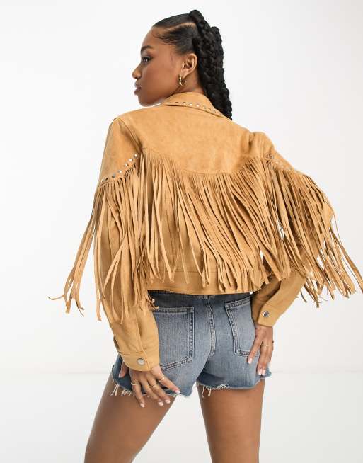 Ladies fringed outlet jacket