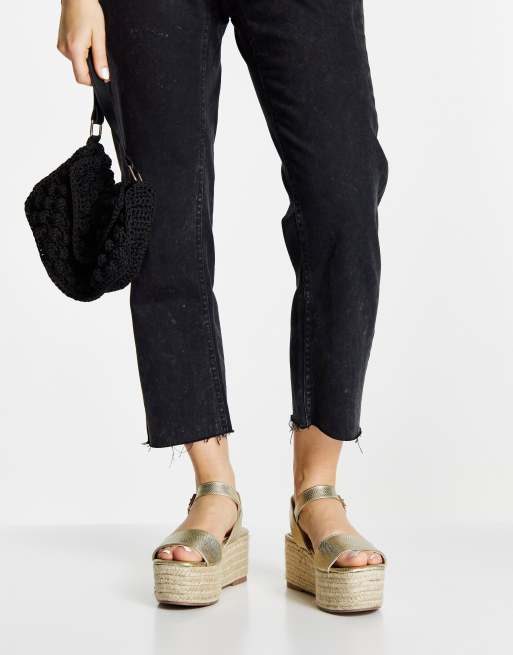 Miss Selfridge - Whisky - Chaussures à plateforme - Doré