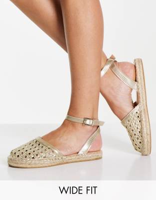 wide fit flat espadrilles