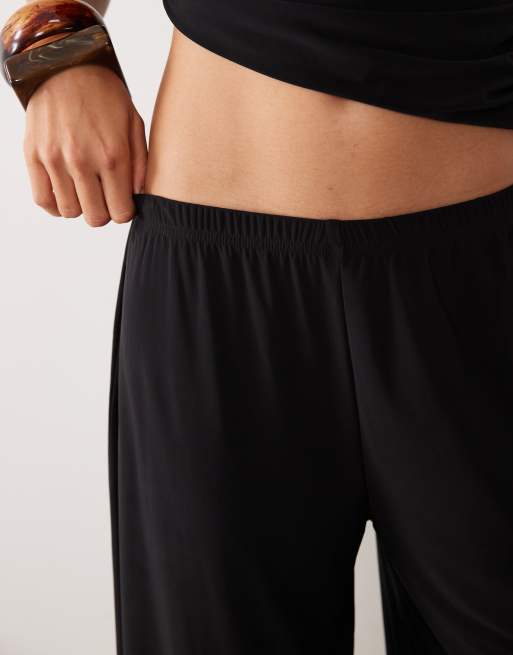 Miss Selfridge wide leg culottes in black (Part of a set), 3 of 5
