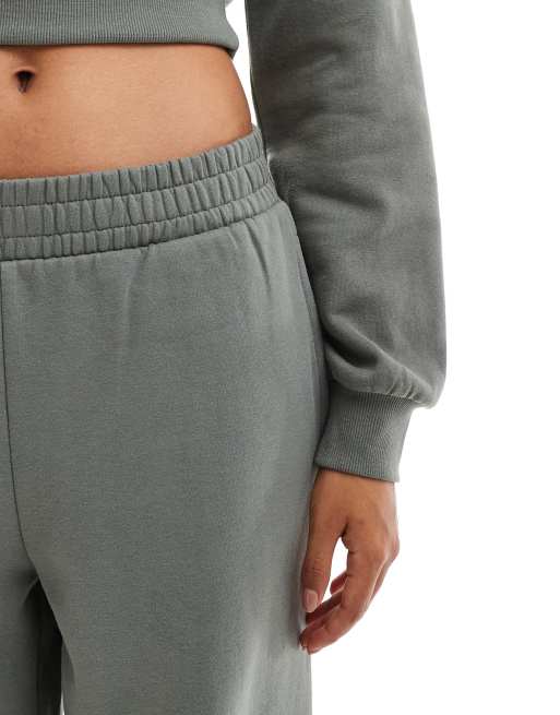 Miss Selfridge wide leg jogger co-ord in sage, 3 of 5