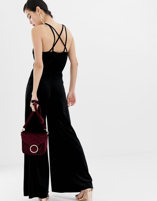 Miss selfridge cheap velvet jumpsuit