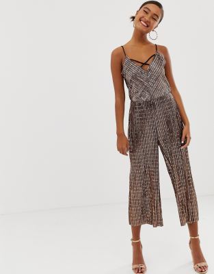 bronze sequin jumpsuit