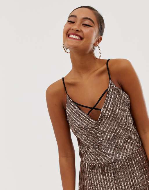 Miss selfridge sales sequin playsuit