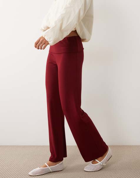 Miss Selfridge wide leg pant in plum co-ord - view 1