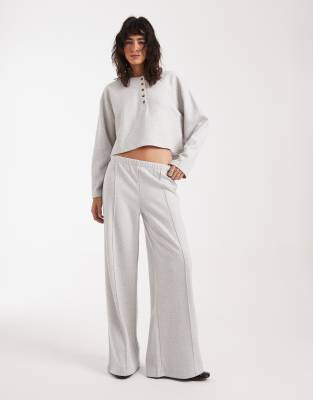 Miss Selfridge Wide Leg Pants In Gray