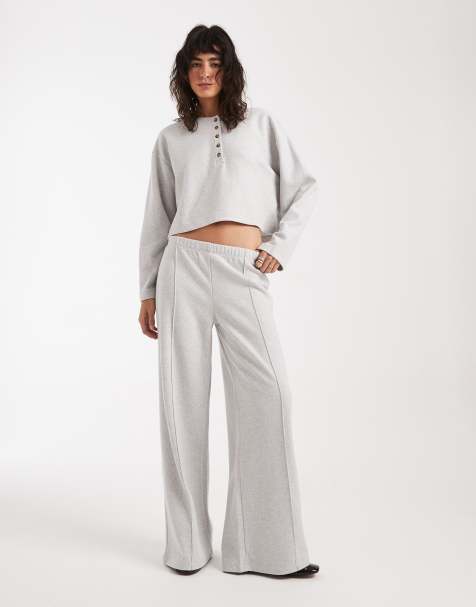 Miss Selfridge wide leg pants in light gray - part of a set - view 1