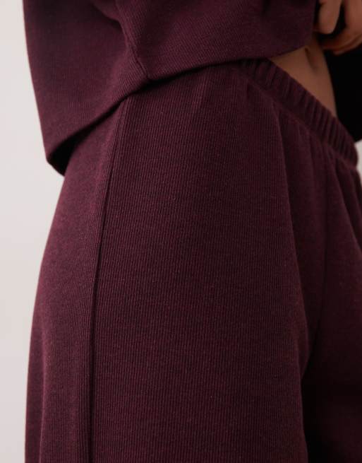 Miss Selfridge wide leg pants in plum (Part of a set), 5 of 5