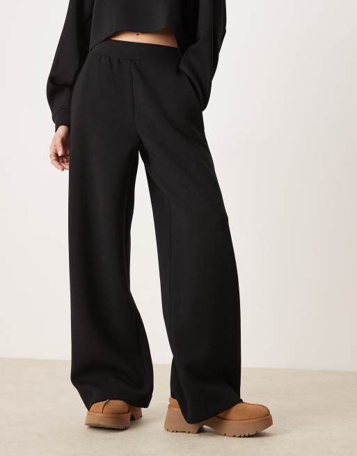 Miss Selfridge wide leg trackies in scuba-style fabric, 2 of 5