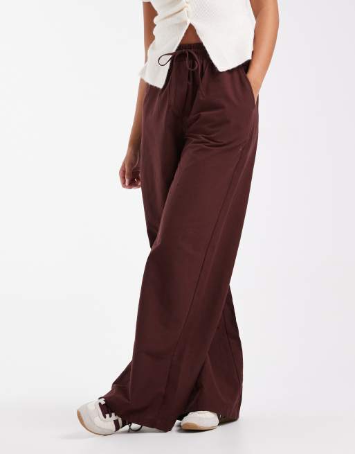 Miss Selfridge wide leg trouser in chocolate, 2 of 5