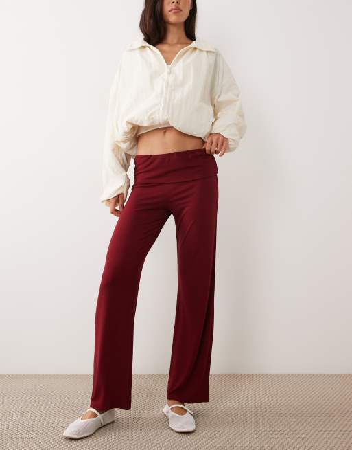 Miss Selfridge wide leg trouser in plum co-ord, 2 af 5