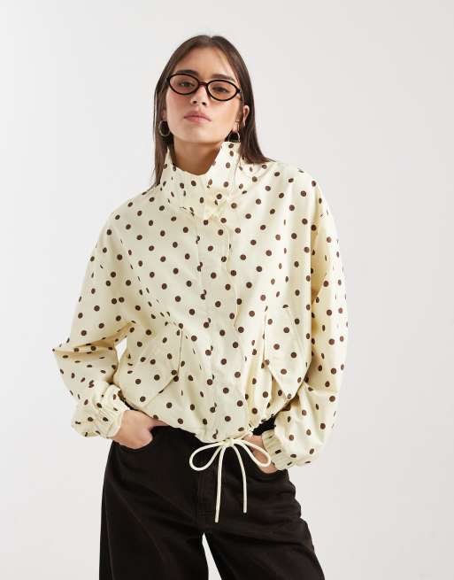 Miss Selfridge – Windjacke mit Polka Dots und Muschelsaum , 2 von 4