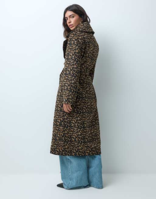 Miss Selfridge wrap coat in animal, 5 of 5