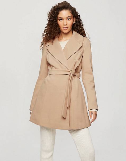 YUNY Womens Single Breasted Versatile Imitation Leather Overcoat Khaki M