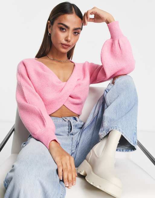 Pink on sale wrap jumper