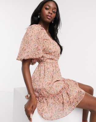 miss selfridge pink wrap dress