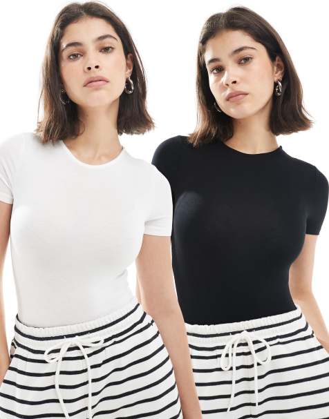 Miss Selfridge – Zestaw 2 body z krótkimi rękawami - view 1