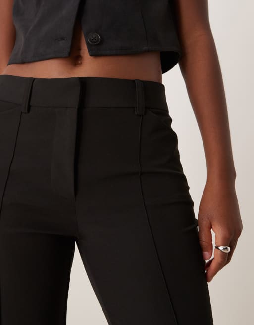 Miss Selfridge – Zigarettenhose in Schwarz mit Ziernaht, 2 von 5