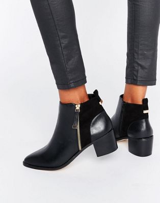 miss selfridge black ankle boots